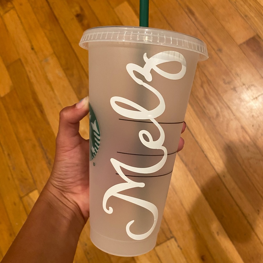 Custom name and design Starbucks reusable cold cup